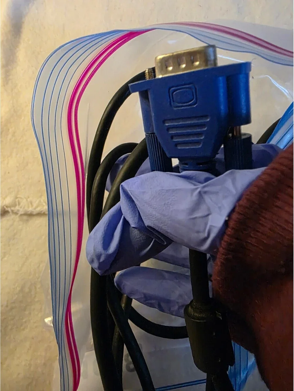 6FT VGA Male to Male 15-Pin Monitor Cable PC Projector Black Blue Untested